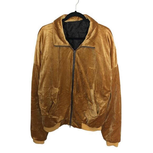 Mechali Men's Mustard Yellow Velour Jacket - Picture 2 of 6